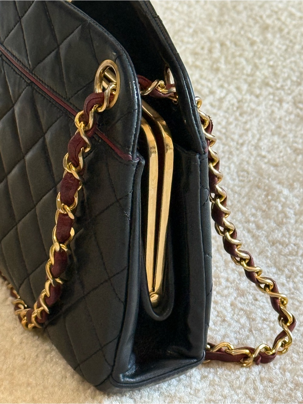Chanel Matelasse Dark Navy VINTAGE AUTHENTIC with COA - Picture 15 of 15
